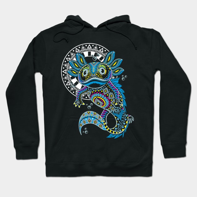 huichol axolotl Hoodie by PaperHead